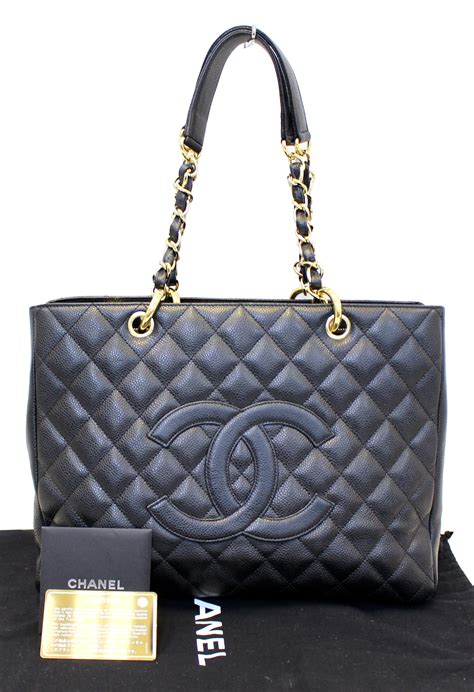 chanel black caviar shoulder bag|Chanel Caviar Grand Shopping Tote .